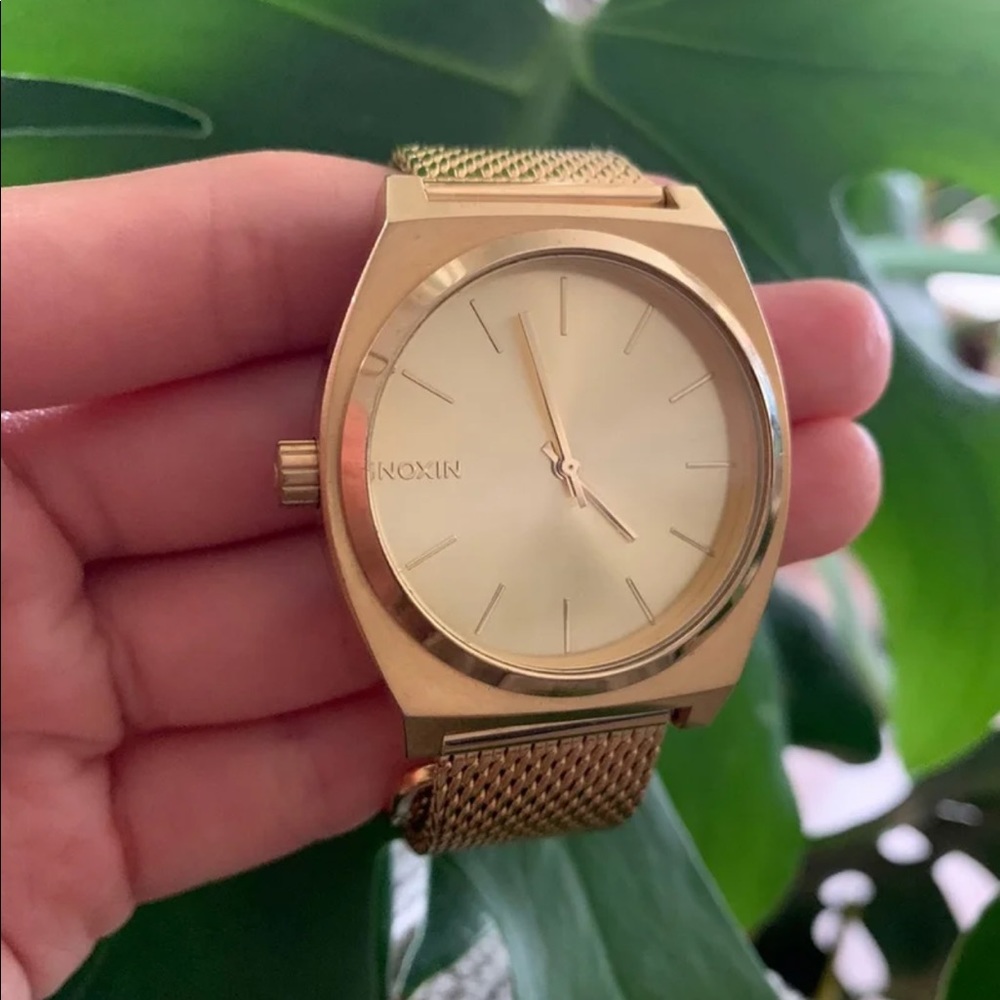 Rare gold Nixon Milanese watch